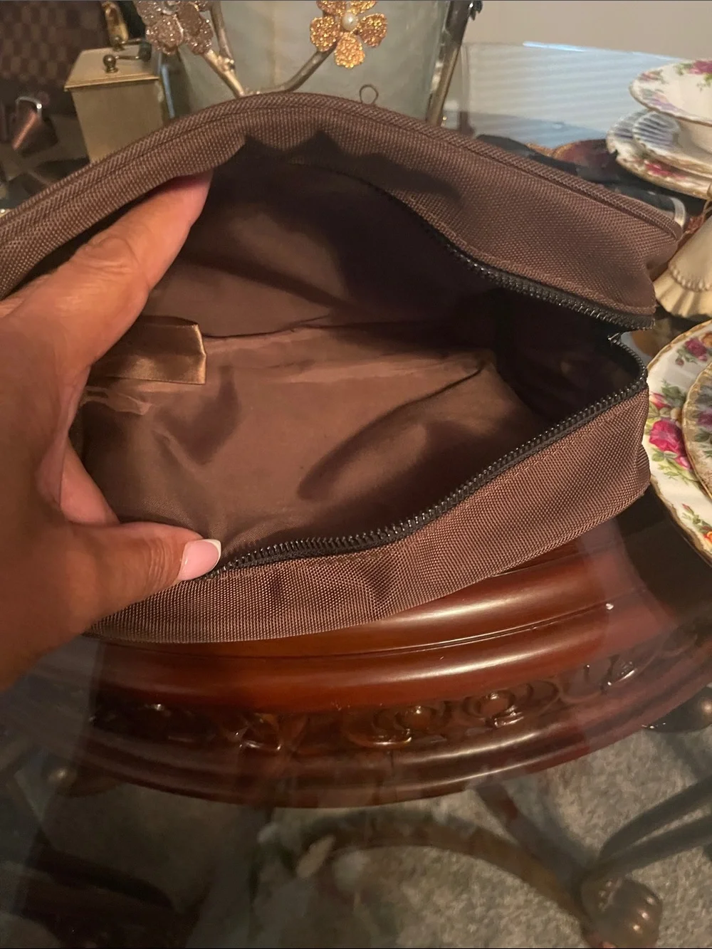 Gucci Brown Canvas Toiletry Organizer